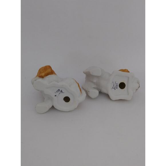 Vtg St Bernard Labs Puppy Figurines Japan 2 Puppies Tan and White Dogs (9) - Picture 7 of 7